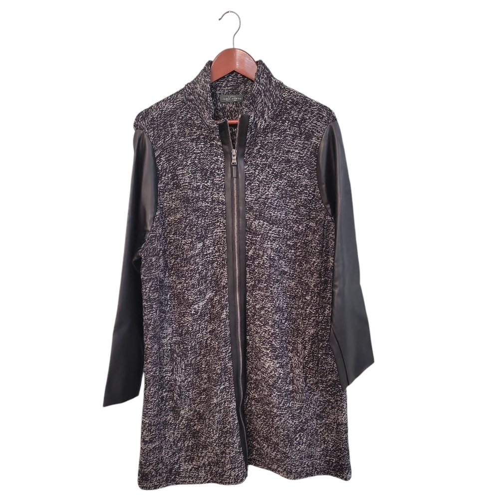 Ralph Lauren Faux‎ Leather Long Tail Mobwife Classic Rockabilly Jacket Womens XL - Picture 2 of 16